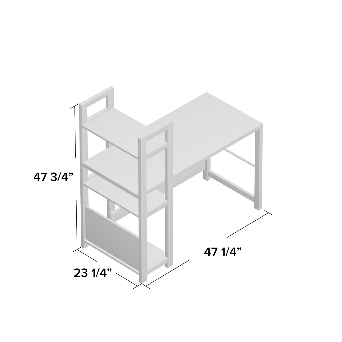 Ebern Designs Devault Writing Desk with Bookshelf & Reviews Wayfair